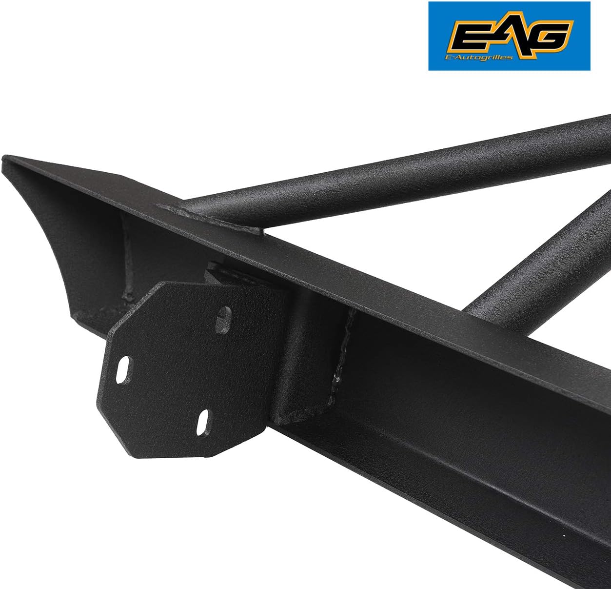 EAG Black Steel Front Bumper and Rear Bumper Combo 2PCS Fit for 1984-2001 Cherokee XJ