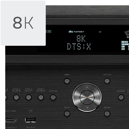 Denon AVR-X8500HA 13.2 Channel (150 W/Ch) Receiver for Home Theater, Advanced 8K Upscaling, Supports Dolby Atmos, DTS:X, IMAX Enhanced, Auro 3D & more, Built-in HEOS, Amazon Alexa Voice Control