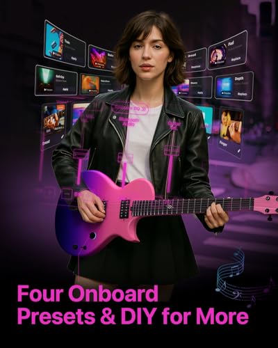 Enya Electric Guitar Inspire 39" Smart Electric Carbon Fiber Guitarra with 15W Wireless Speaker, 20 Distinct Tones, Onboard Presets, Charging Cable, Adjusting Wrench, and Gig Bag