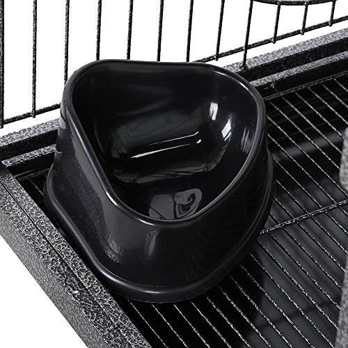 Yaheetech 52” 6 Level Indoor Ferret Rabbit Small Animal Cage Hutch Black with 3 Front