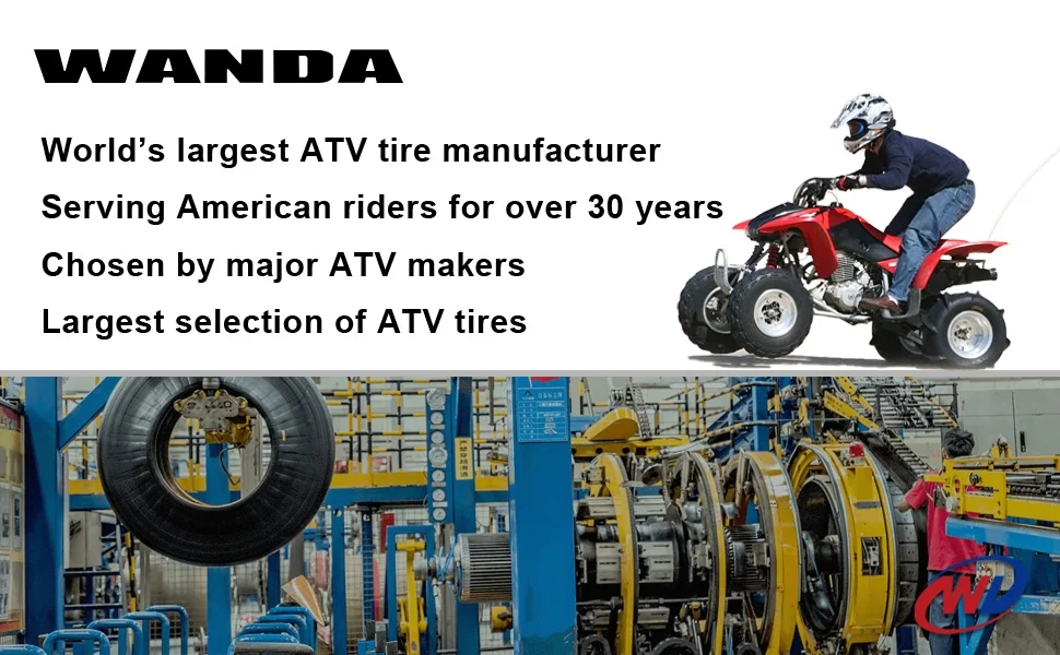 WANDA Premium 8 Ply ATV / UTV Tires 24x9-11 24x9x11 Mud Sling