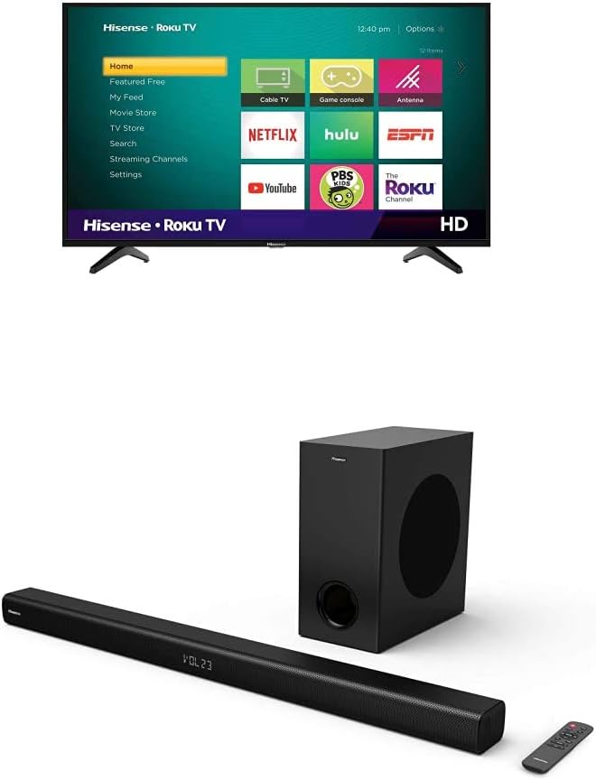 Hisense 40-Inch Class H4 Series LED Roku Smart TV with Alexa Compatibility (40H4F, 2020 Model)