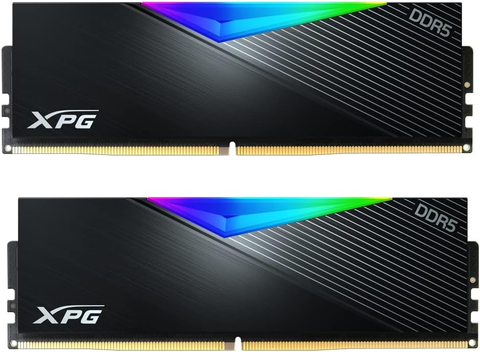 XPG Lancer DDR5 5200MHz 32GB (2x16GB) CL38-38-38 UDIMM 288-Pins Desktop SDRAM Memory RAM Kit (AX5U5200C3816G-DCLABK)