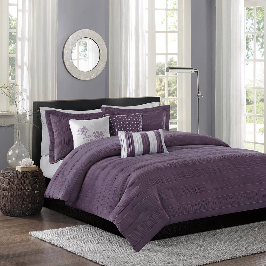 Madison Park - Hampton 6 Piece Duvet Cover Set - White - King/Cal King