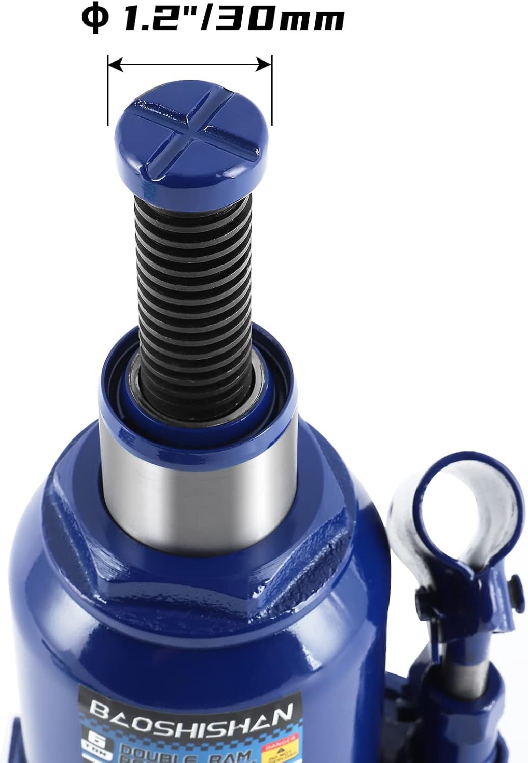BAOSHISHAN 3 Ton Double Ram Bottle Jack 6-1/2 to 16-1/2 Lifting Range Portable Hydraulic Jack with Carrying Case