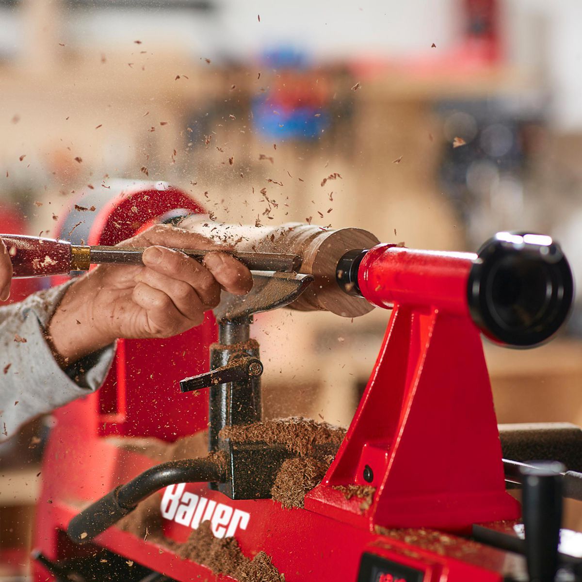 BAUER 14 in. x 20 in. Electronic Variable-Speed Wood Midi Lathe