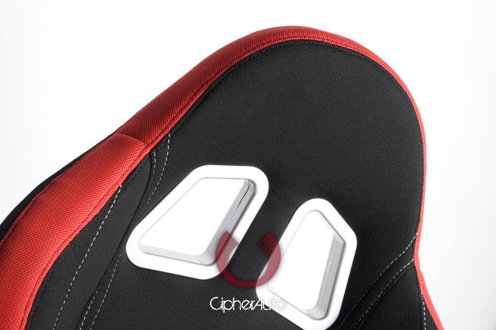 Racing Seats -Red and Black Cloth - Pair
