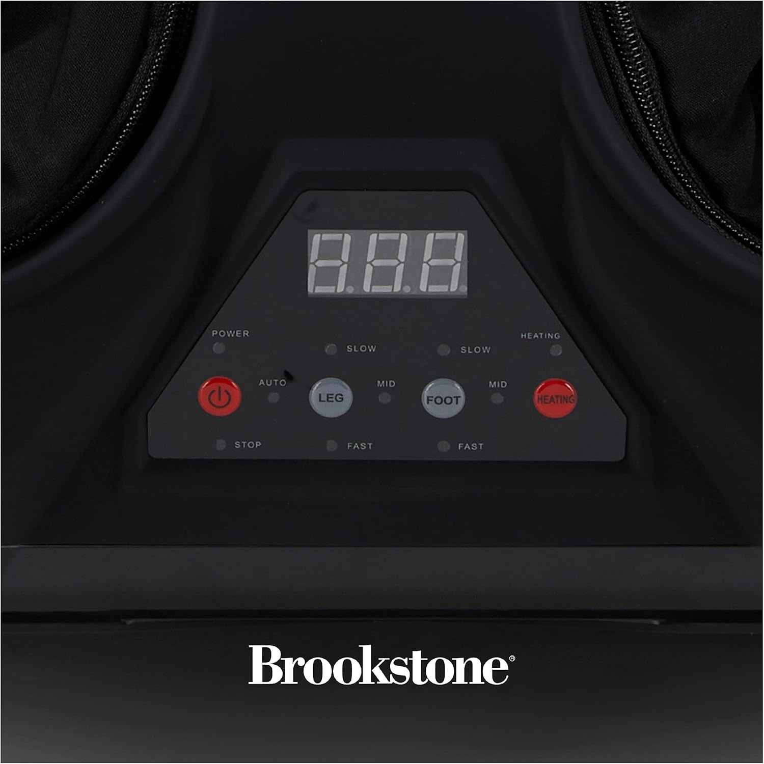 Brookstone Shiatsu Foot and Calf Massager with Air Compression and Soothing Heat - 2 Massage Modes, 1 Heat Level, Auto Shut-Off, AC Power