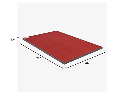 IncStores Cheer Mat | Rollout Gymnastics Mat with a Grippy Gym Carpet Top | Portable Cheerleading Gym Mats for Home Workout and Practice
