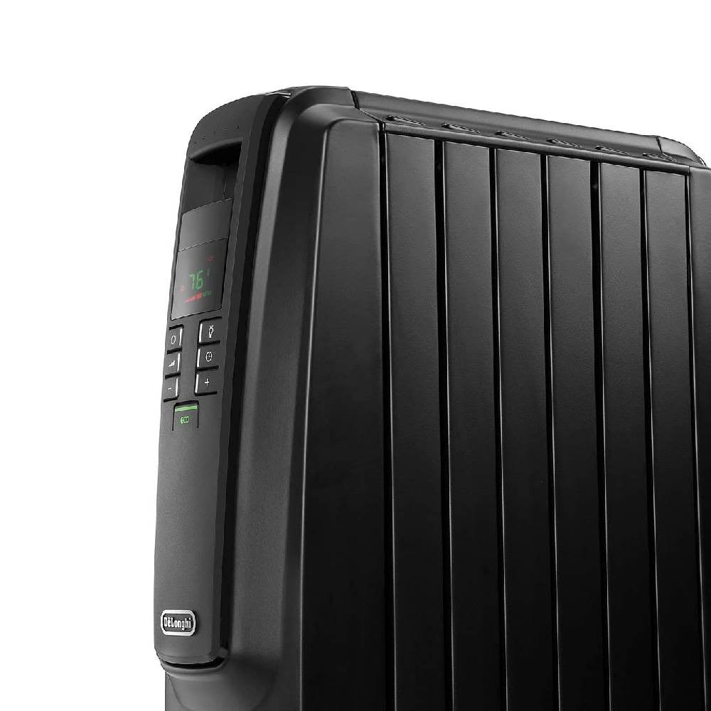 De&Longhi Oil-Filled Radiator Space Heater, Quiet 1500W, Adjustable Thermostat, 3 Heat Settings, Timer, Energy Saving, Safety Fe