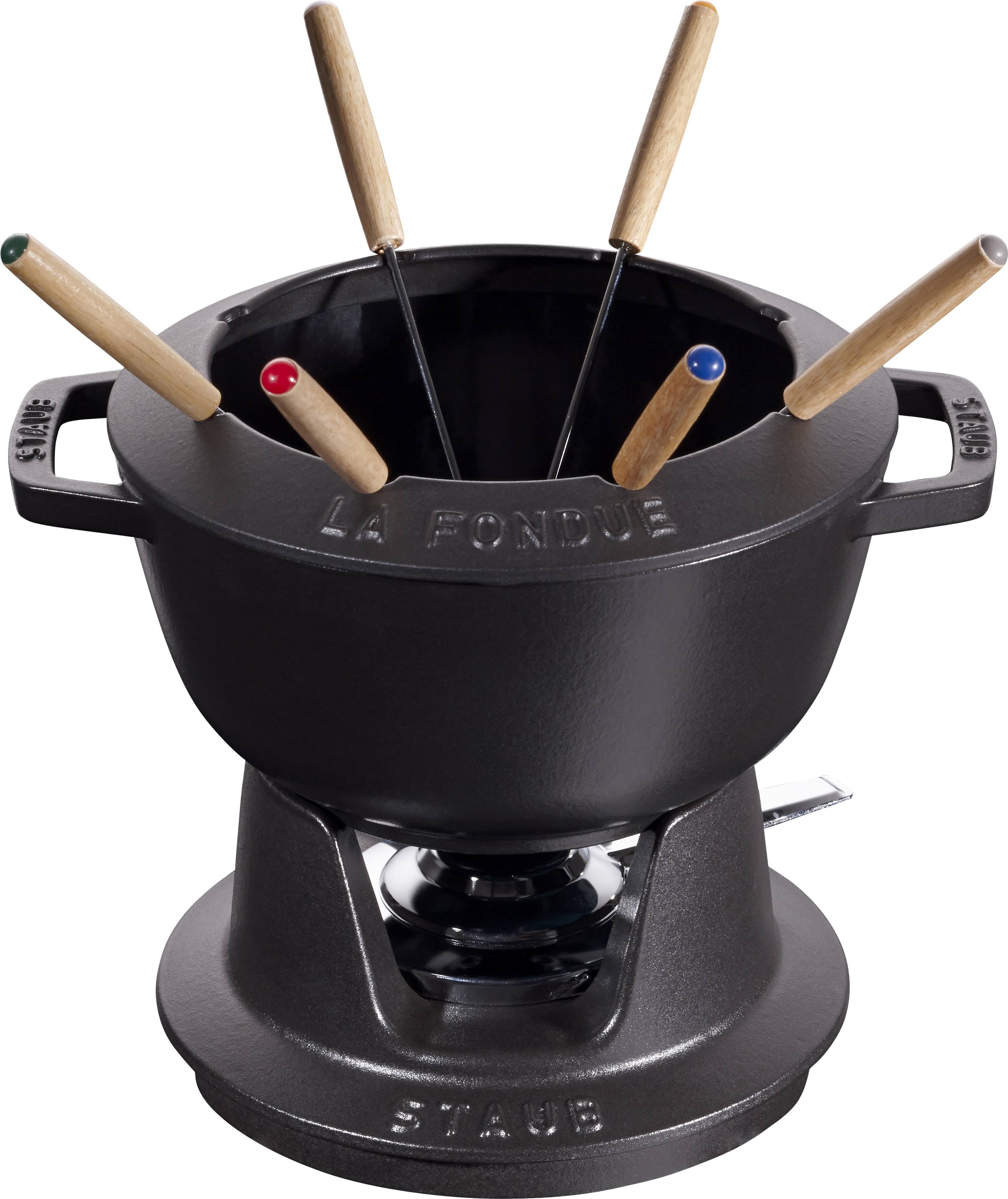 Staub Black Fondue Set (20cm)