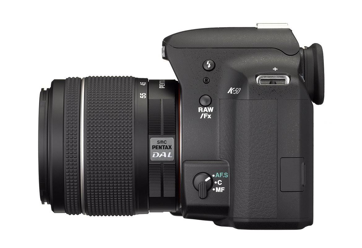 Pentax K-50 16.3 MP Digital SLR Camera - 1080p - Black - DA L 18-55mm WR Lens