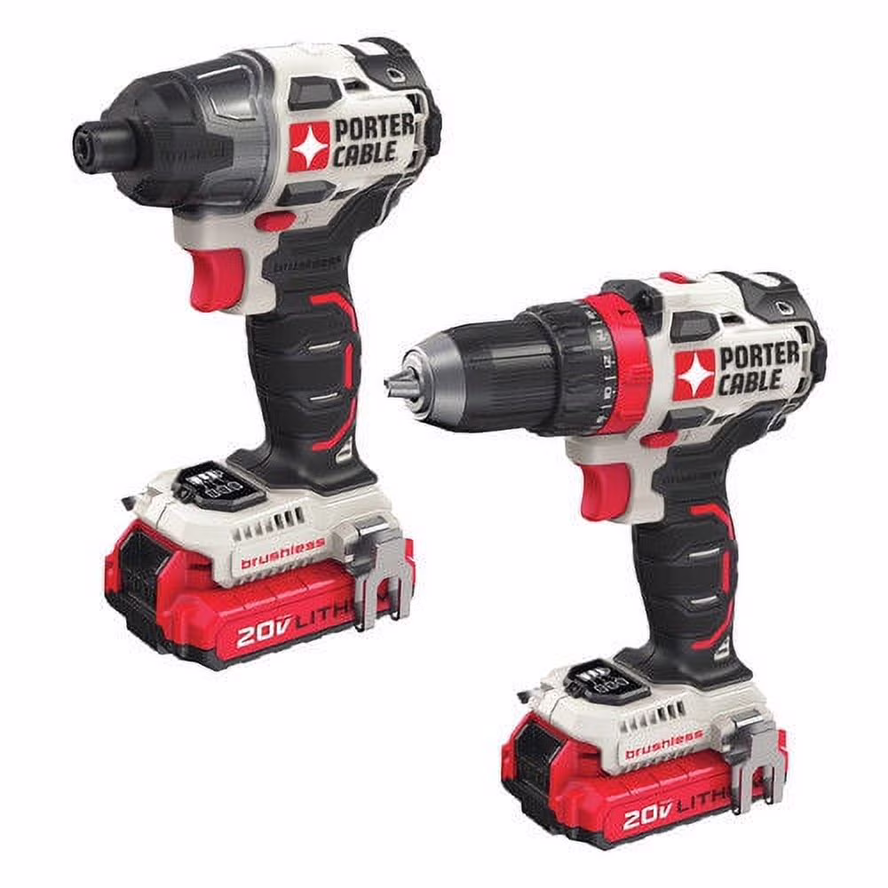 PORTER CABLE 20-Volt Max 2-Tool Brushless Combo Kit, PCCK619L2