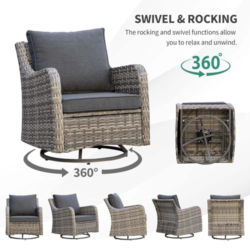 14 Pieces Large Patio Furniture Set, Modular Large Outdoor Sectional, Wicker Patio Sectional Sofa, Brown Rattan Conversation Set with Coffee Table & Adjustable Corner Sofa for Balcony