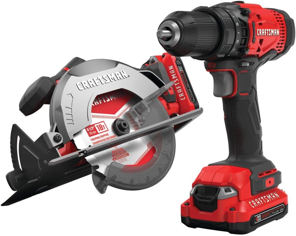 CRAFTSMAN V20 Cordless Combo Kit, 2 Tool (CMCK202C2)