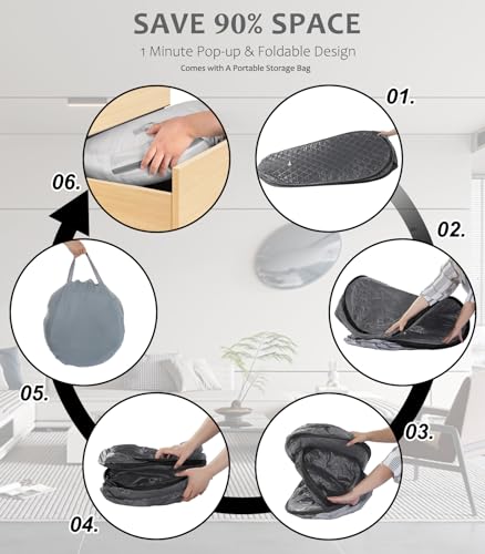 Portable Steam Sauna Tent with 4L 1500W Steamer, Foldable Chair, Home Sauna Spa Tent for Detox Relaxation, One Person Full Body Pop Up Personal Sauna Box Steam Room, Black