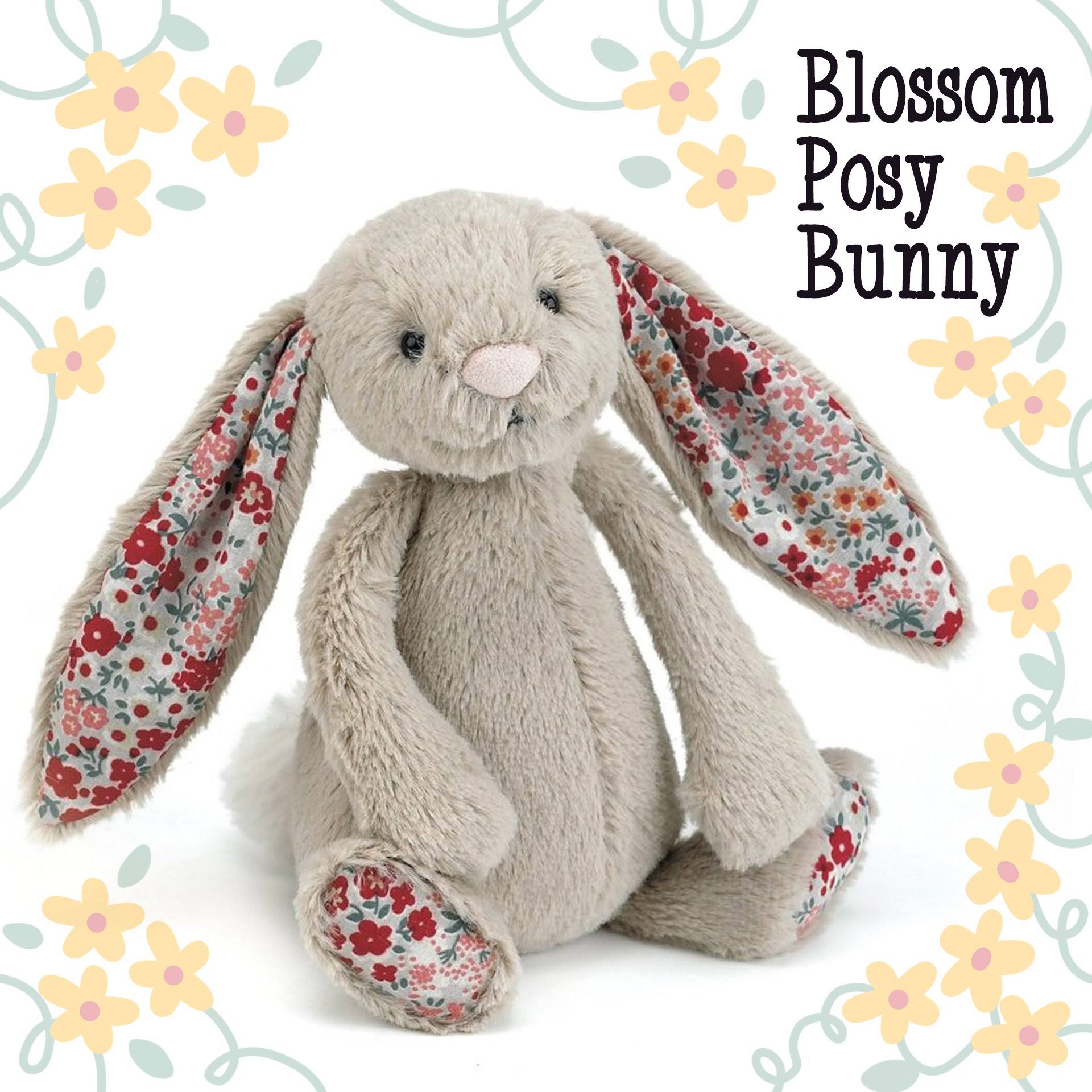 Jellycat Blossom Bunny Posy Beige - Small