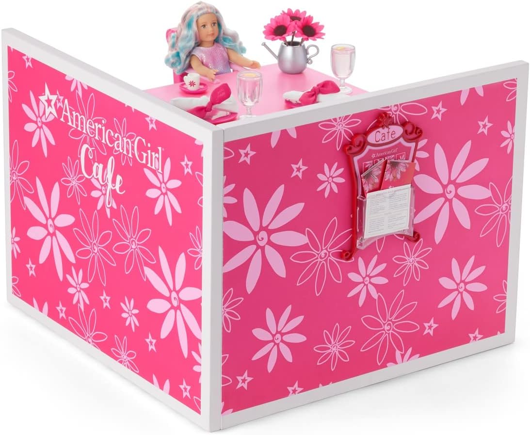 American Girl Truly Me 18-inch Doll Day at AG Café Playset with Vinyl Backrest and Seats plus Treat Seat, For Ages 6+