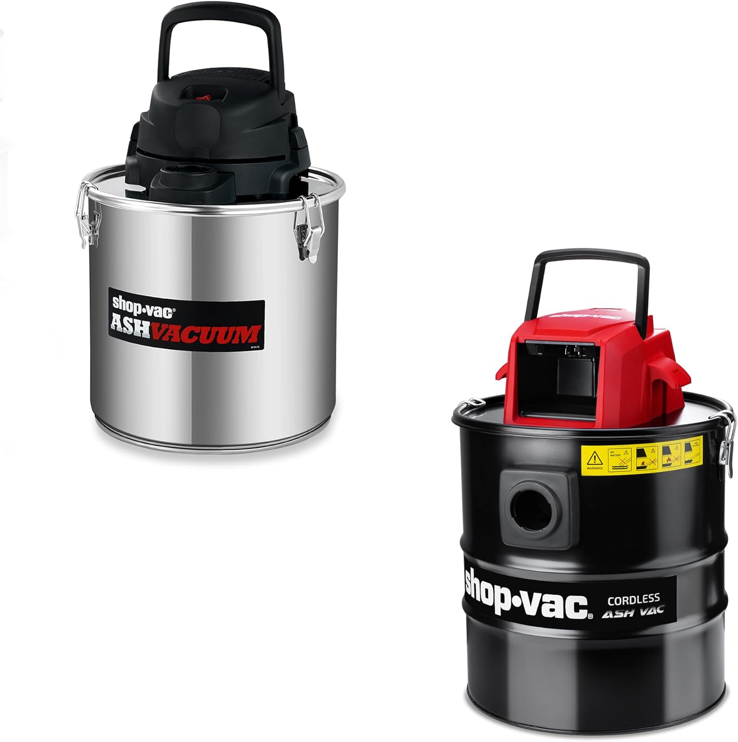 Shop-Vac 4 Gallon 2.0 Peak HP Ash Vacuum and 5 Gallon 9.0 Peak Kpa Ash Vacuum