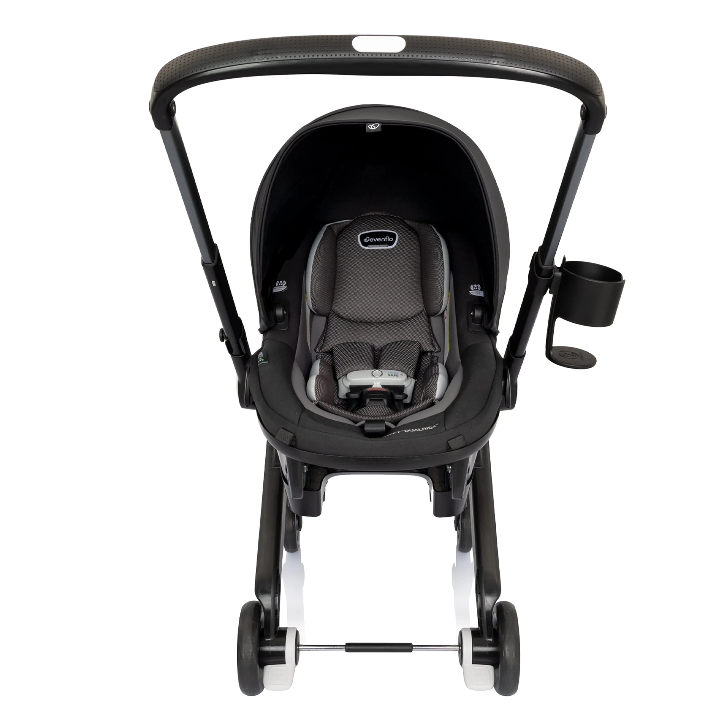 Evenflo Shyft DualRide Infant Car Seat and Stroller Combo (Beaufort Black), Unisex