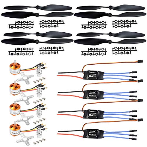 QWinOut DIY 2.4G 8CH KK V2.3 F450 Frame RC Quadcopter 4-Axle UFO Unassembly Kit RTF/ARF Drone (KK FC Version)