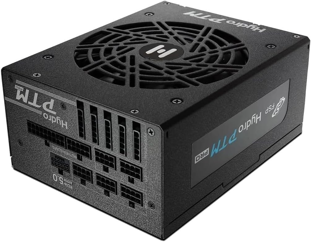 FSP Hydro PTM PRO 1200W ATX 3.0 & PCIe 5.0 (GEN-5), 80 Plus Platinum Full Modular Power Supply Full-Bridge Topology Module Design 10 Years Warranty (HPT2-1200M, G5T)