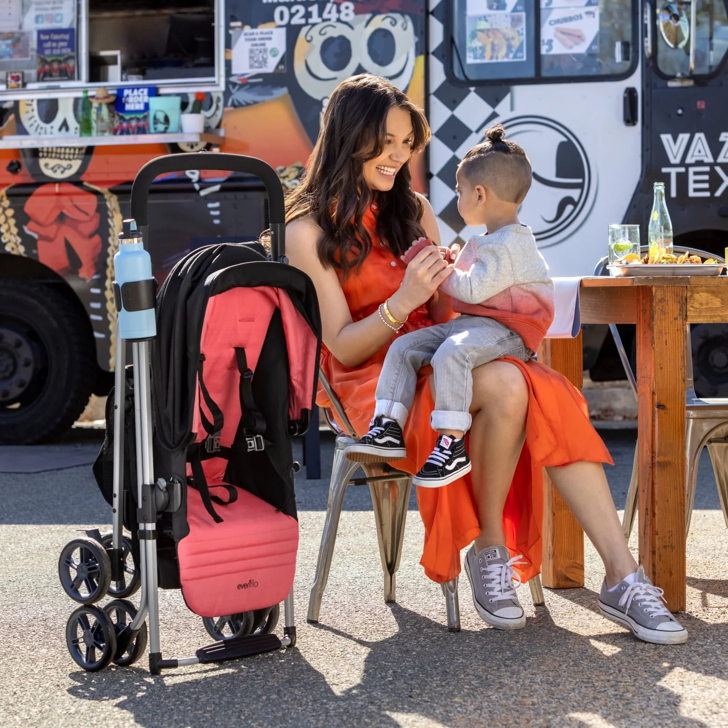 Evenflo Reversi Lightweight Reversible Stroller (Altair Black), Unisex