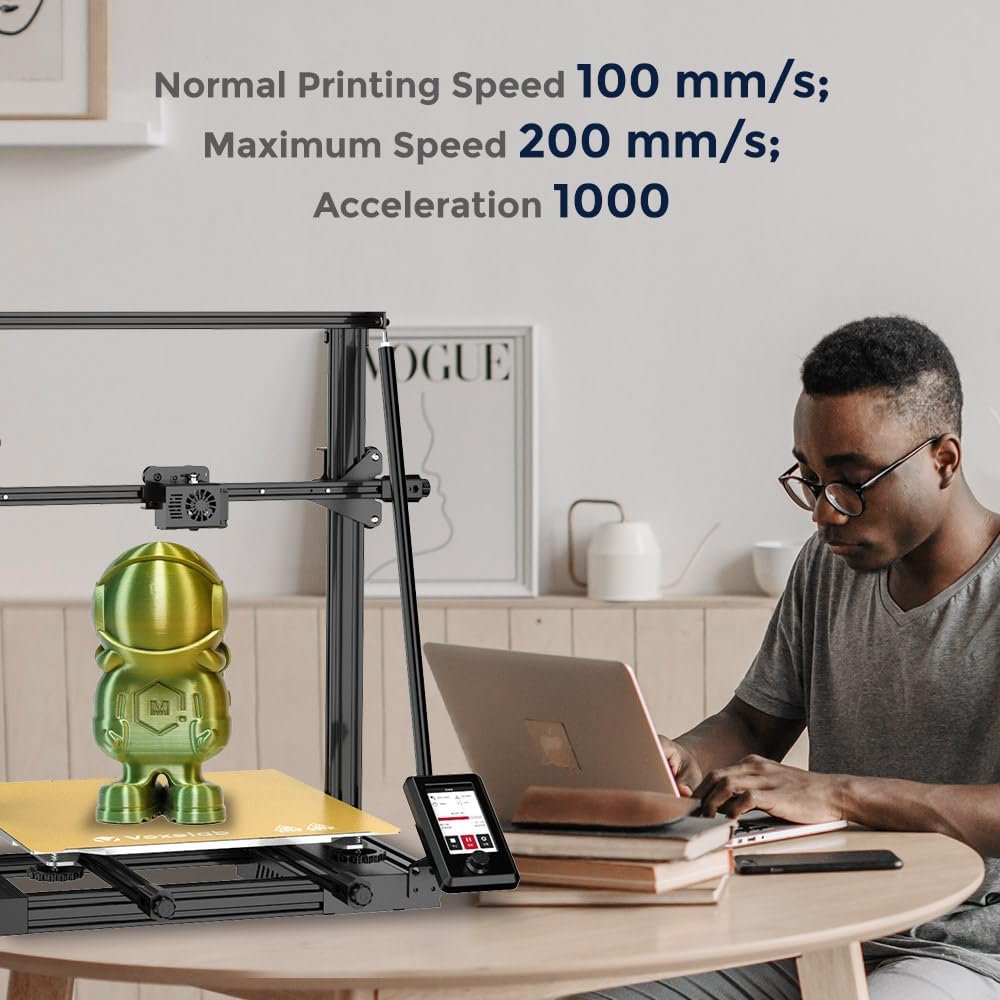 Voxelab Upgraded Aquila X3 Max, FDM 3D Printer 25-Point Auto Leveling and Removable Magnetic PEI Steel Platform, Speed up to 200mm/s, 400×400×400mm Printing Size