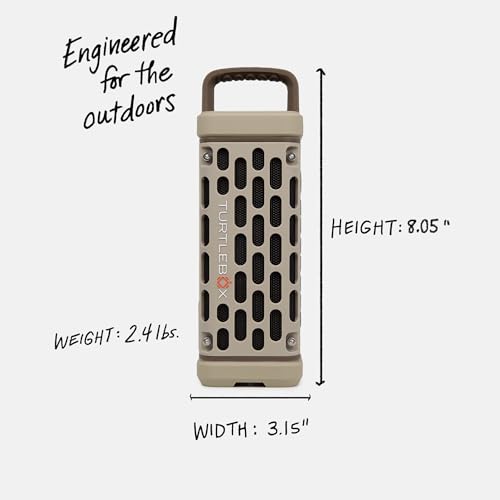 Turtlebox Ranger: Loud! Outdoor Portable Bluetooth 5.4 Speaker | Rugged, Waterproof, Ultra-Portable | Plays to 105db, Deep Bass, Shockproof, Unlimited Pairing for Full Stereo Experience, River Rock