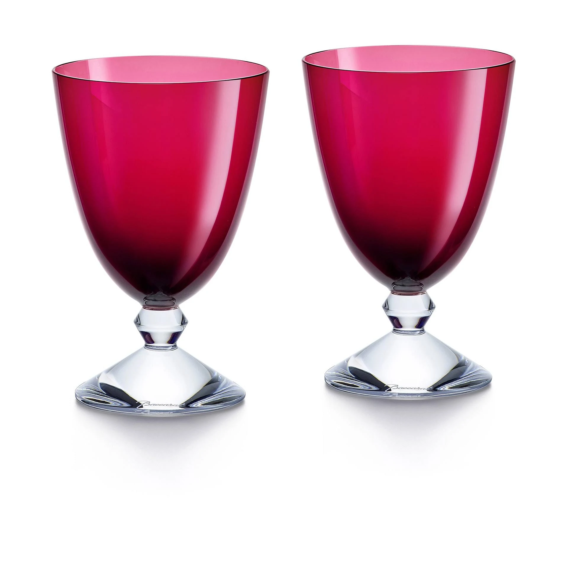 Baccarat Crystal Vega Red Water Glass Set of 2