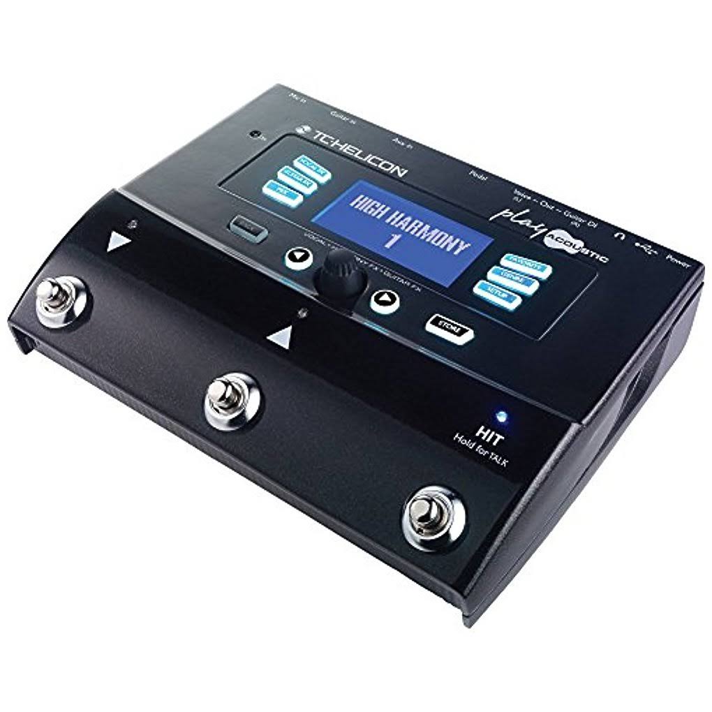 TC-Helicon Play Acoustic Vocal and Acoustic Guitar Effect Processor Pedal and Deluxe Accessory Bundle W/Samson Q6 Mic+ Stereo He