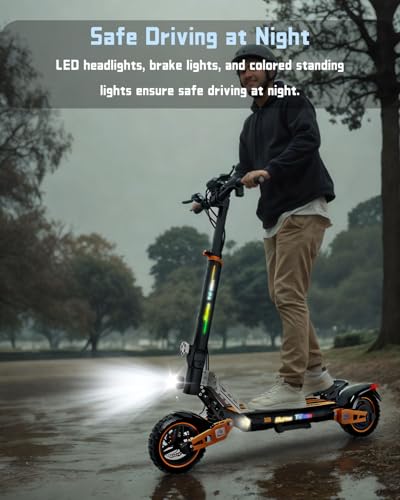 Ruitoo® Electric Scooter, 1000W/1600W/5600W Motor, Off Road Electric Scrooter Adults, 27/32/34/47Mph Top Speed, 28/35/44/50/53 Miles Max Range, Foldable E-Scooter Support Return
