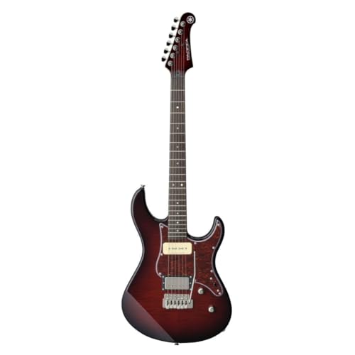 YAMAHA 6 String Solid-Body Electric Guitar, Right, Translucent Black, 612VII (PAC612VIIFM TBL)
