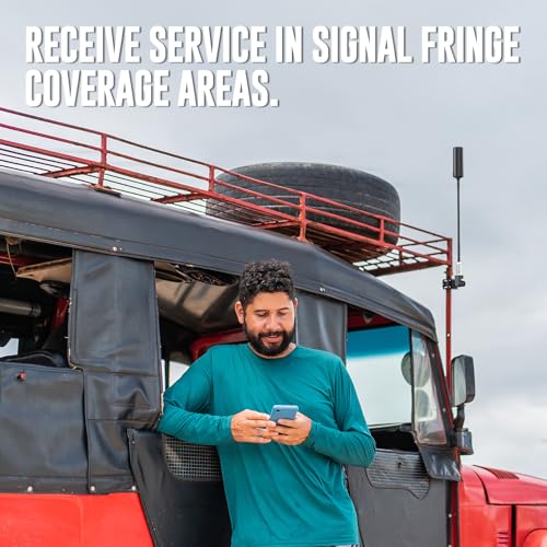 Cell Phone Signal Booster for Truck | High PowerTruck Booster Kit| 4G& 5G LTE Omni-Directional Adjustable Antenna for All Carriers-Verizon,T-Mobile,AT&T | Pickup SUV OTR Booster FCC Approved