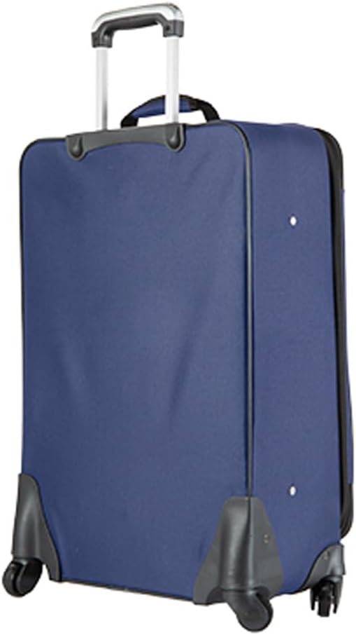 Skyway Epic Softside Medium Checked Luggage - Lightweight Suitcase with Wheels | TSA Approved Travel Bag | Spinner Suitcase | Large Luggage Set with Telescoping Handle, 24 inch, Surf Blue