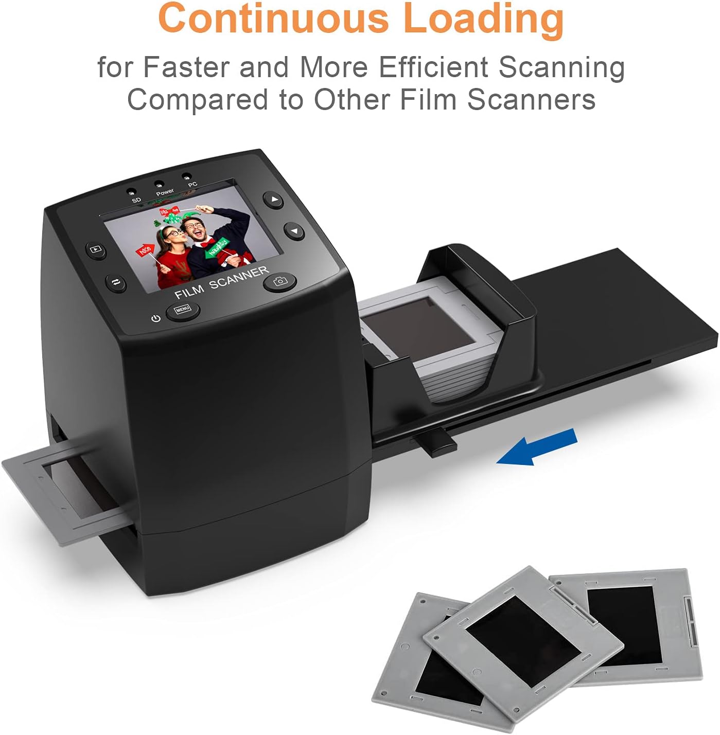 DIGITNOW! 135 Film Negative Scanner High Resolution Slide Viewer,Convert 35mm Film &Slide to Digital JPEG Save into SD Card, with Slide Mounts Feeder No Computer/Software Required Pack of 2