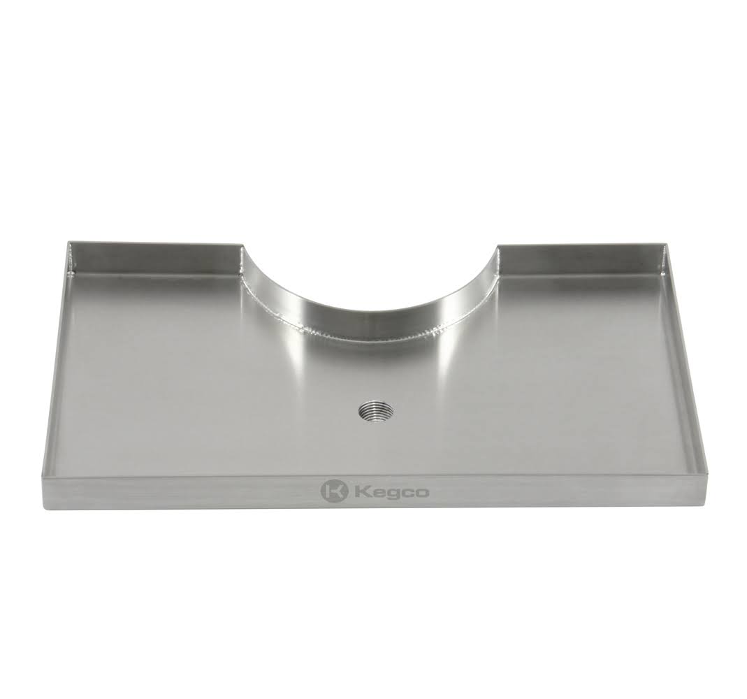 Kegco DP-920D Beer Drip Tray Stainless Surface Mount 3x22 Column Cut-Out with Drain