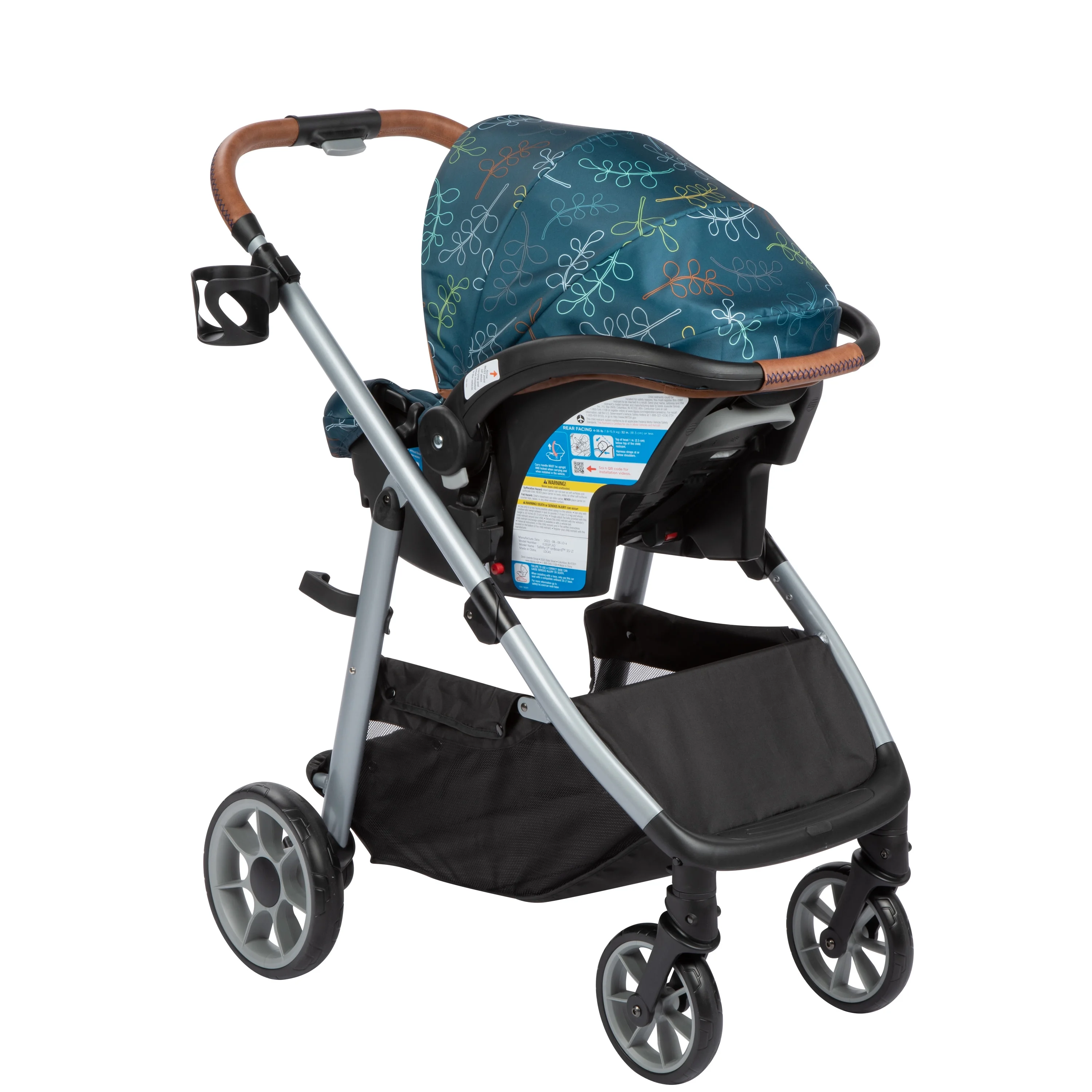 Monbebe Lynx 6 in 1 Modular Travel System Stroller and Infant Car Seat, Leaf