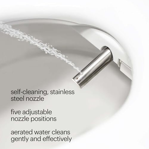 Brondell Swash SE600 Bidet Seat with Air Dryer, Stainless-Steel Nozzle, Nightlight, Deodorizer and Remote Control