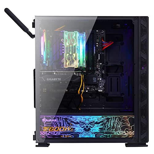 Gaming PC CYCLONIA Tower Computer Desktop - AMD Ryzen 7 5700G Processor Up to 4.6GHz - GeForce RTX 3060 12GB GDDR6-32GB DDR4-1TB SSD - Windows 11 Pro - Wi-Fi & VR Ready