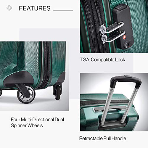 Samsonite Winfield 3 DLX Hardside Expandable Luggage with Spinners, Silver, Carry-On 20-Inch