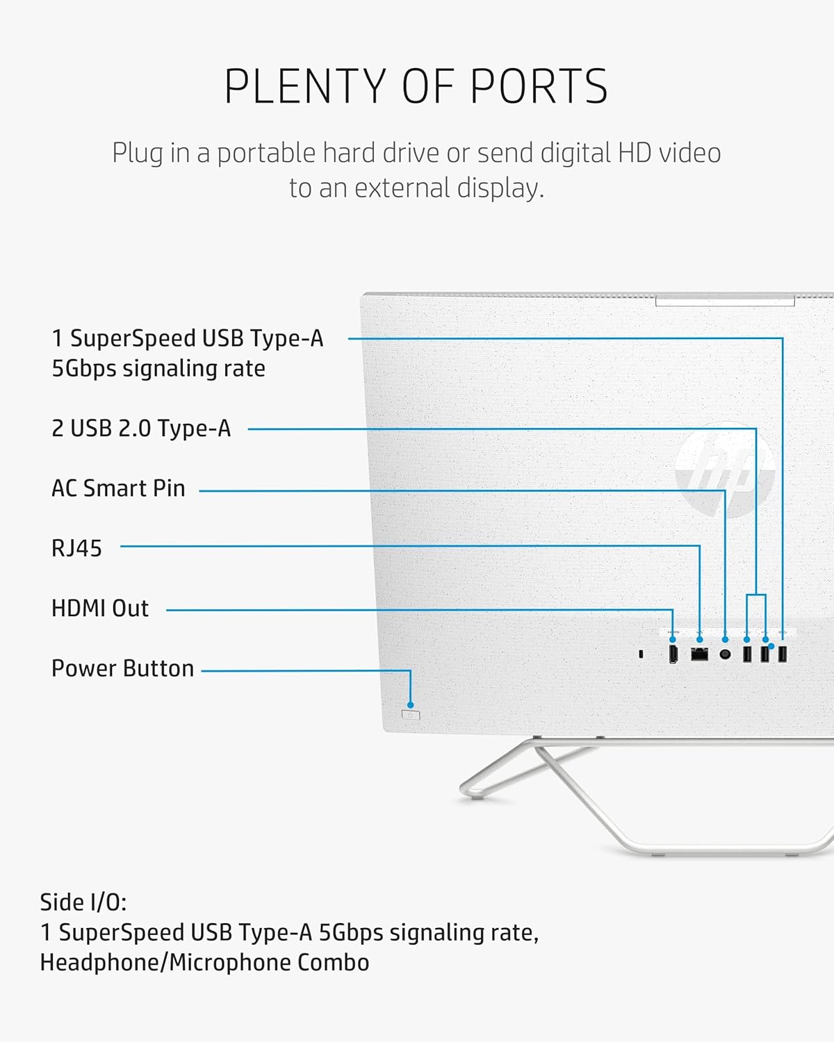 HP All-in-One Desktop Computer, 27" Touchscreen FHD, Octa-Core AMD Ryzen 7 5700U (Beat i7-1165G7), 32GB DDR4 RAM, 1TB PCIe SSD, WiFi, Bluetooth, KB & Mouse, Windows 11 Pro, BROAG 64GB Flash Stylus