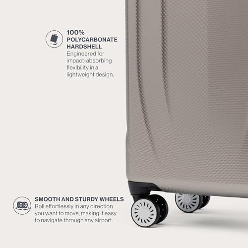 Travelpro Pathways 3 Hardside Expandable Luggage, 8 Spinner Wheels, Lightweight Hard Shell Suitcase, Carry On 21 Inch, Black Knight