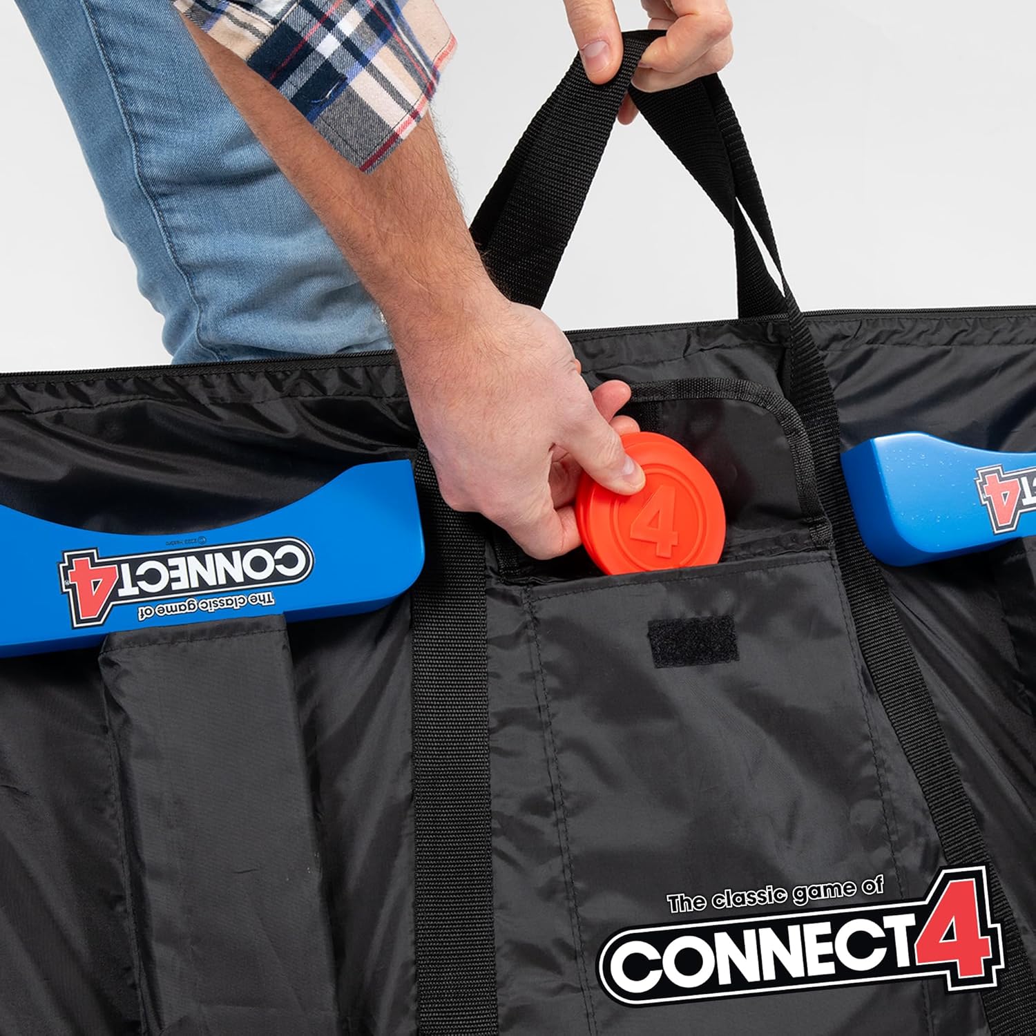 Giant Connect 4: Hasbro's Original Connect4 Game Super-Sized - 31.5 inch Wooden Official Four in a Row Board Game - Indoor or Outdoor Connect4 Fun for Adults and Family