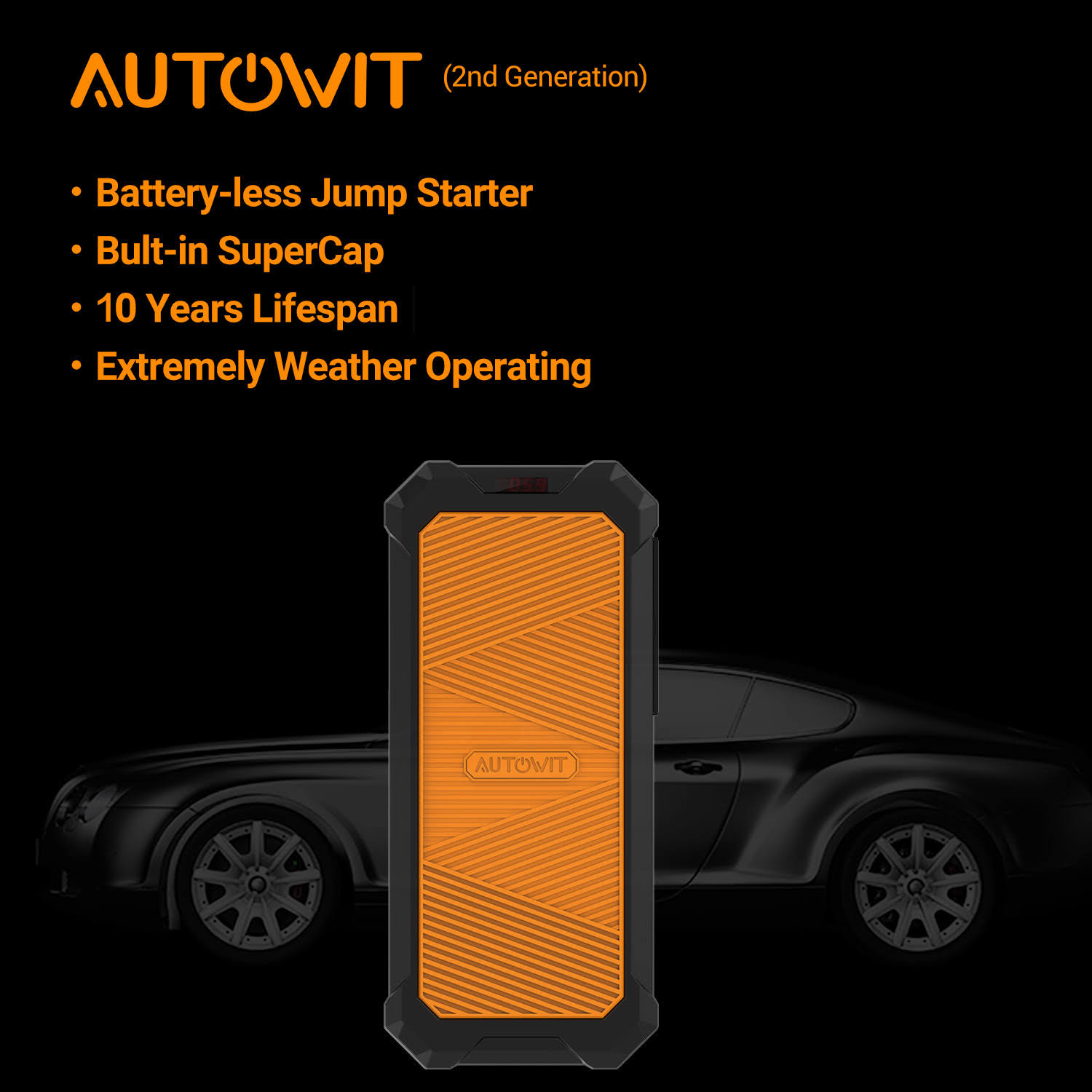 Autowit Supercap 2 12-Volt Battery-less Portable Jump Starter