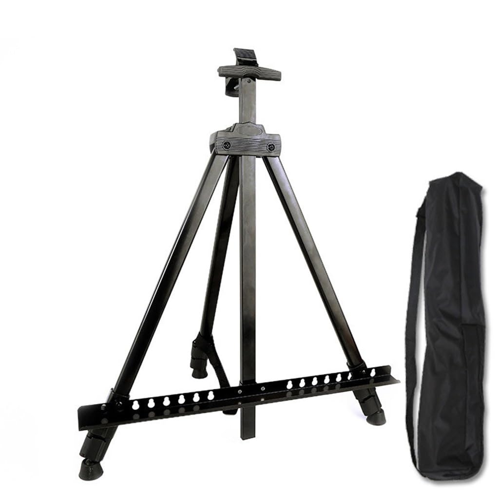 LNYHLXS Triangle Metal Easel Display Stand Tripod Easel Art Supplies Folding Iron Fe
