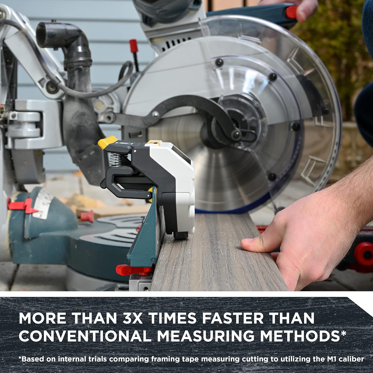REEKON M1 Caliber Measuring Tool for Miter, Chop, and Band Saws �C Eliminates Need to Measure & Mark Materials, Reduces Cut Time and Increases Safety, Measures Flat & Round Materials