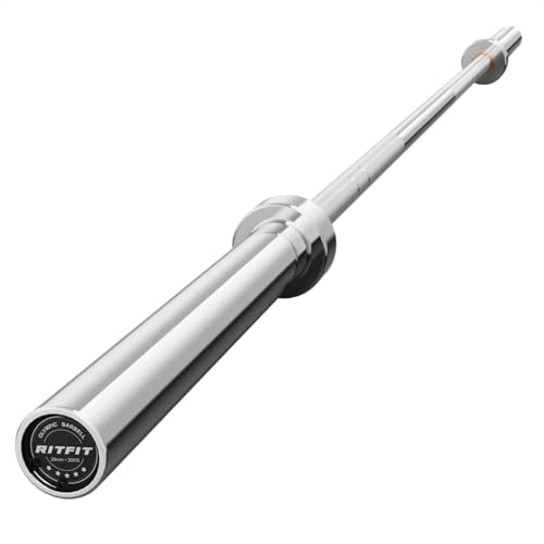 RITFIT 7FT Olympic Barbell for Strength and Weightlifting Training - 2 Inch Olympic Bar for Squat, Deadlift, Bench Press, Curl, Overhead Press - 500lbs/1000lbs/1500lbs Capacity