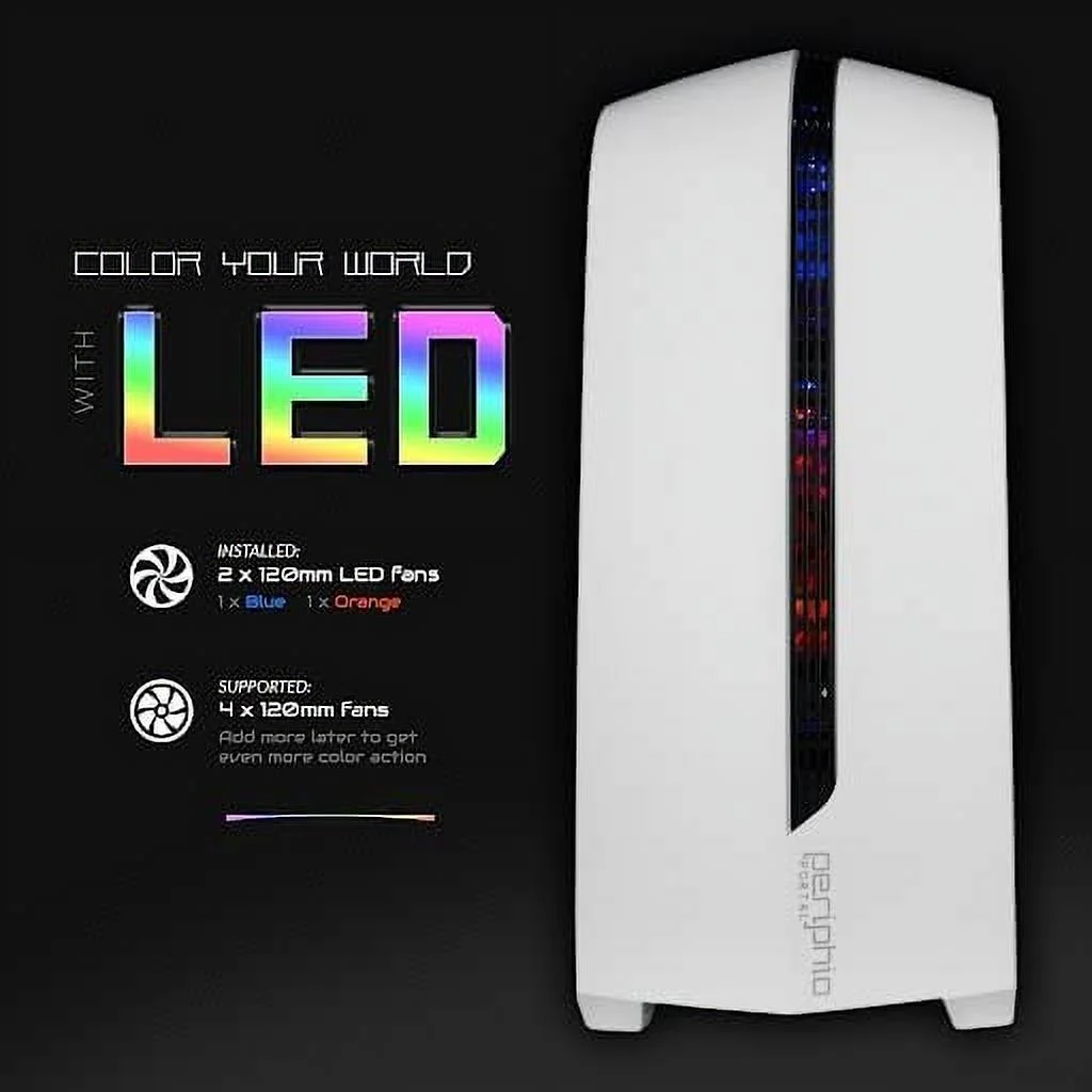 Periphio Warp Gaming PC Computer - AMD Ryzen 5 5600G | Radeon Vega 7 Graphics | 1TB Solid State (SSD) | 16GB DDR4 RAM | Windows 11 | RGB Gaming Mouse + Keyboard