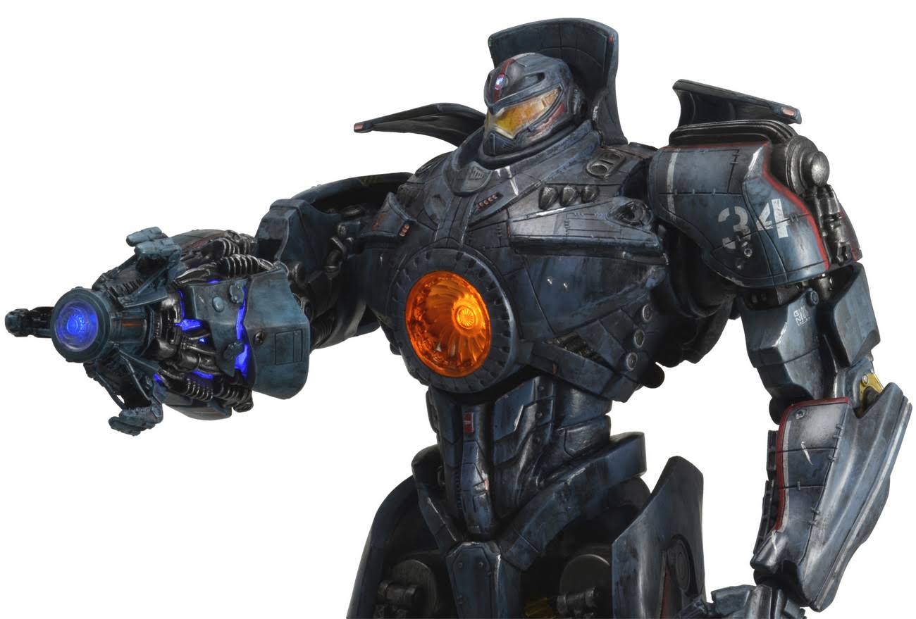 NECA - Pacific Rim Battle-Damaged Gipsy Danger w/ Light Up Plasma Cannon Arm - 18 in